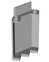 Panel 3 x 3 x 6 Corner Wall without Bottom Indentations 87421